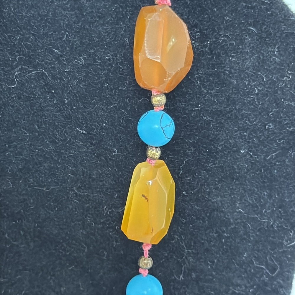 Exquisite 100% Real Stones Necklace with Carnelian, Amber And Many More!​​ - Picture 2 of 7